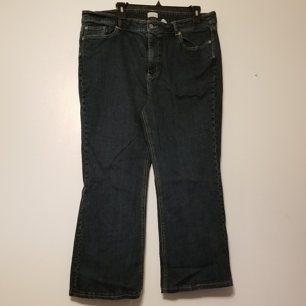 Womens sz 18 dark denim jeans c le daniel bootcut